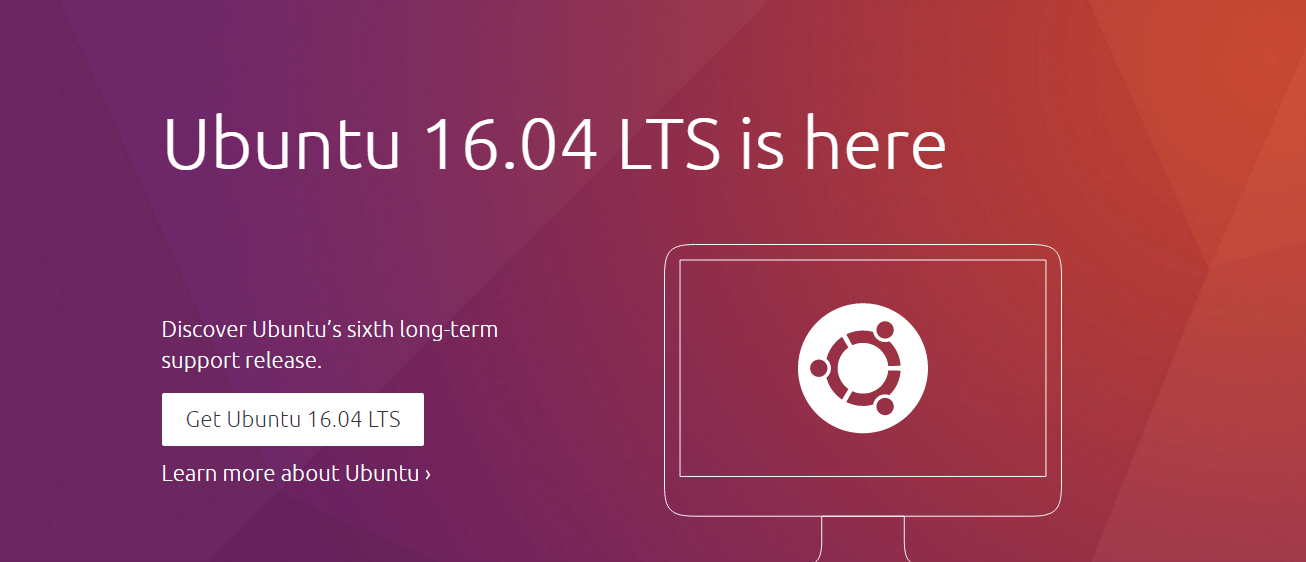 Ubuntu versión 16.04 LTS (Xenial Xerus)