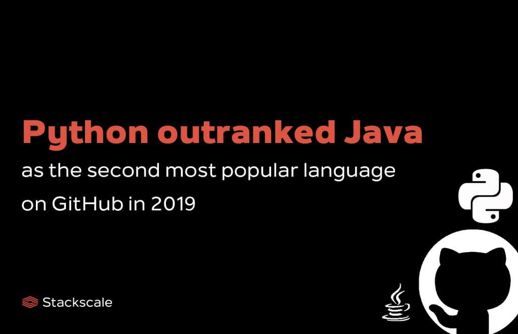 Python outranks Java on GitHub by number of repository contributors in 2019