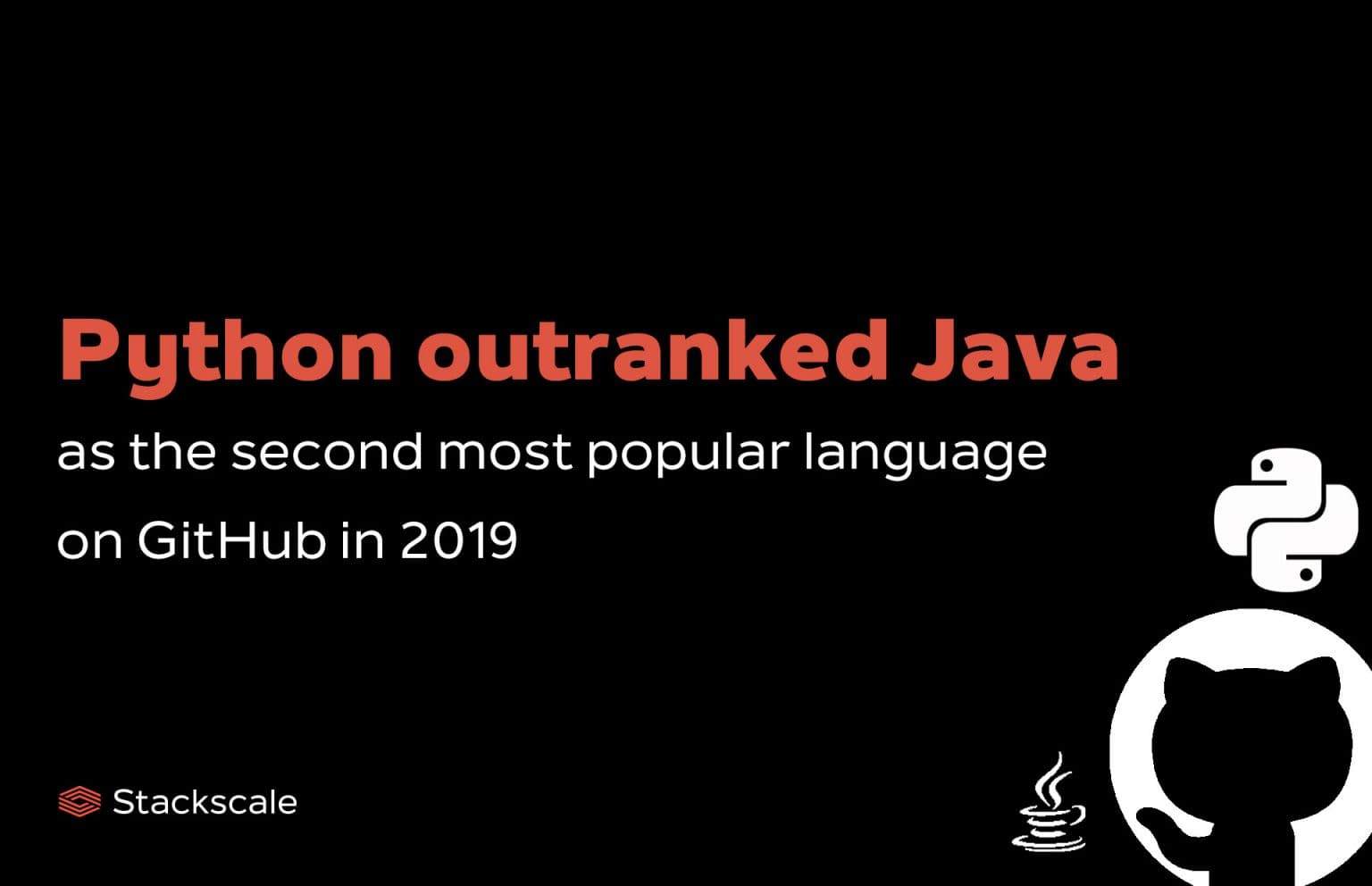 Python outranks Java on GitHub by number of repository contributors in 2019