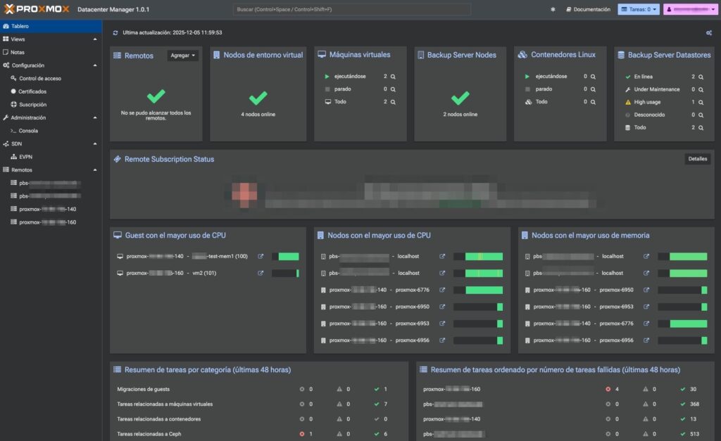 proxmox datacenter manager es stackscale